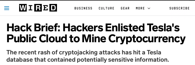 tesla hacked from kubernetes dashboard
